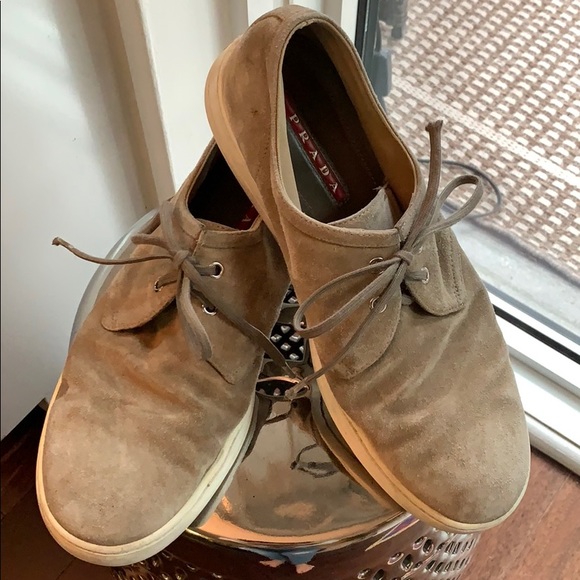 Prada Men’s Suede Lace Up Shoes - Picture 1 of 8